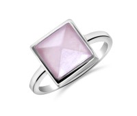 Rose Quartz Silver Rings NSR-2380-RQ